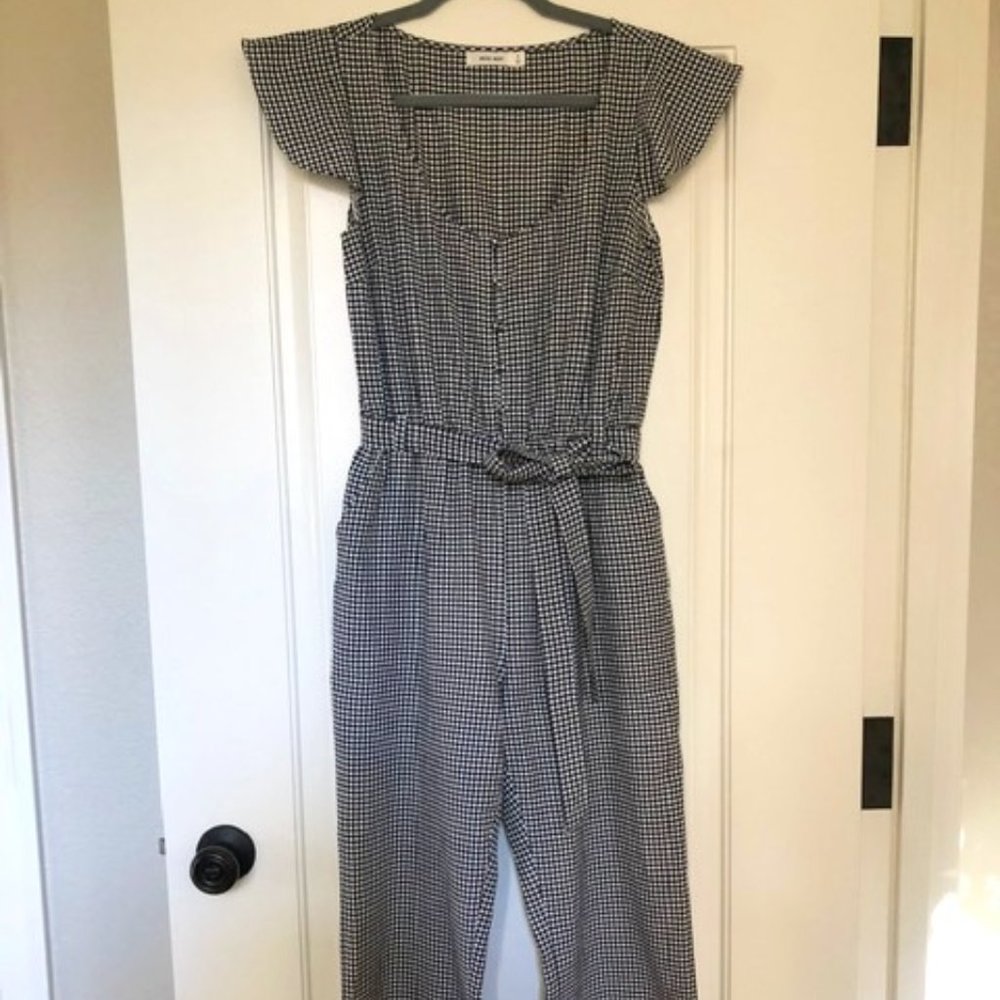 Black and White Gingham Jumpsuit, Small